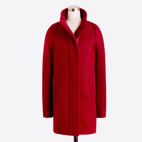 J. Crew City Coat Maroon